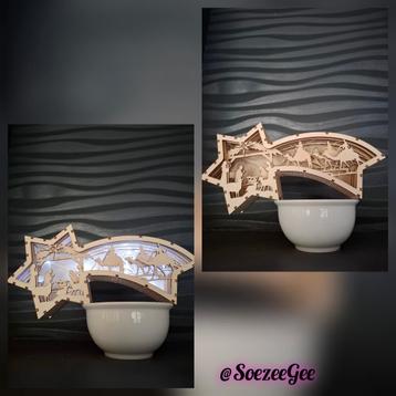 Houten vallende ster  beschikbaar voor biedingen