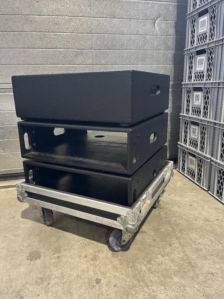 Stolp flightcase met 2x 19'' 3HE binnenrack + kabelbak, Muziek en Instrumenten, Behuizingen en Koffers, Gebruikt, Overige instrumenten