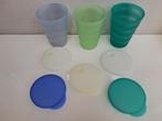 Tupperware Trendy bekers met rietjes deksel 330ML Hoogte 11, Ophalen of Verzenden, Zo goed als nieuw, Beker of Kan