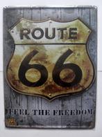 Wandplaat Route 66 Wandbord Metaal, Ophalen of Verzenden, Nieuw