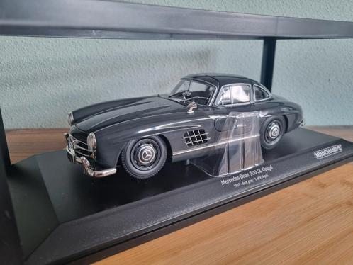 Minichamps Mercedes 300SL W198 1955 Darkgrey 1:18, Hobby en Vrije tijd, Modelauto's | 1:18, Nieuw, Auto, MiniChamps, Ophalen of Verzenden