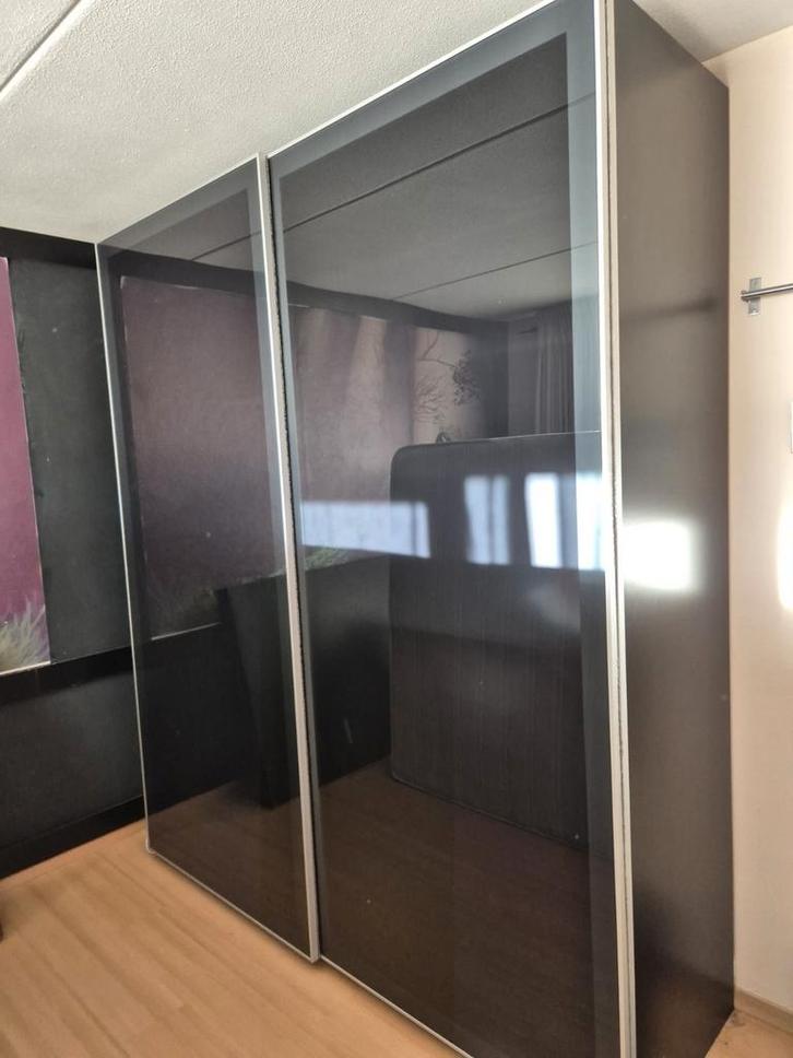 Dubbele pax ikea kast met schuifdeuren, Huis en Inrichting, Kasten | Kledingkasten, Gebruikt, 200 cm of meer, 200 cm of meer, 50 tot 75 cm
