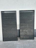 2 zwarte tuinschermen, Tuin en Terras, Tuinschermen, Ophalen of Verzenden, Hout, 150 tot 200 cm