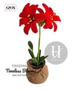 Handgemaakte Amaryllis - Tijdloze Bloemen, Huis en Inrichting, Woonaccessoires | Kunstplanten en Kunstbloemen, Ophalen of Verzenden