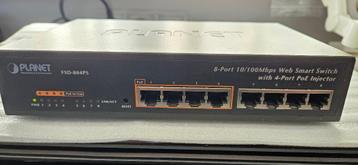 PLANET FSD-804PS 8 poort 10/100 switch 4x 802.3af PoE poort beschikbaar voor biedingen