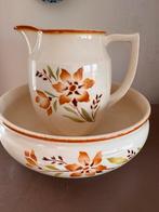 Vintage  Duits lamppetstel porselein kan met kom en, Antiek en Kunst, Antiek | Servies los, Ophalen of Verzenden