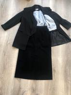 Zgan Colbert/Kokerrok en Gilet Zwart mt 42, Kostuum of Pak, Zwart, Maat 42/44 (L), Ophalen of Verzenden
