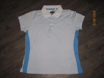 Adidas Climacool blauw wit gestreepte polo maat M  beschikbaar voor biedingen