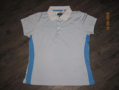 Adidas Climacool blauw wit gestreepte polo maat M, Kleding | Dames, Sportkleding, Gedragen, Racketsport, Maat 38/40 (M), Blauw