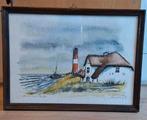 3 Aquarellen over Duitse eiland Sylt uit 1964. Ludwig Teuber, Antiek en Kunst, Kunst | Schilderijen | Modern, Ophalen of Verzenden