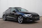 Audi A3 Limousine 35 TFSI S edition 150PK Automaat Panoramad, Auto's, Audi, 4 cilinders, Zwart, Bedrijf, 690 kg