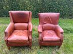Set leren fauteuils. Mwrk Bendic type Tessa., Ophalen, ., 75 tot 100 cm, .