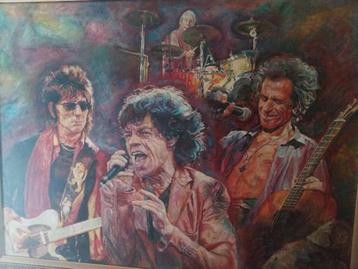   The Rolling Stones Prachtig Schilderij Tekoop. beschikbaar voor biedingen