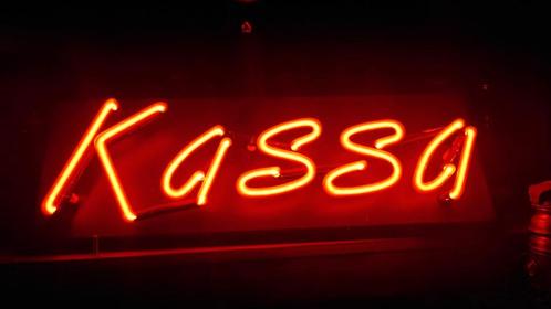 Neon lamp kassa, Verzamelen, Merken en Reclamevoorwerpen, Gebruikt, Reclamebord, Ophalen