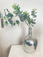 Zilveren Flesvaas, Overige kleuren, Ophalen of Verzenden, Minder dan 50 cm, Glas