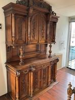 Antiek houten Henri Deux kast, Ophalen