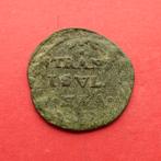 Duit Overijssel (ca. 1598-1601) TRANS ISVLA NIA Bodemvondst, Postzegels en Munten, Munten | Nederland, Ophalen of Verzenden, Vóór koninkrijk