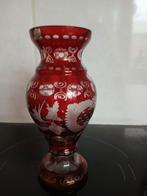 Boheems Kristal Vaasje - Prachtig Oud, Ophalen of Verzenden