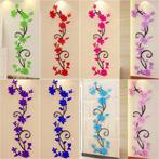 Bloemen 3D Muursticker / Muur Wand Grote Sticker Decor, Nieuw, Verzenden