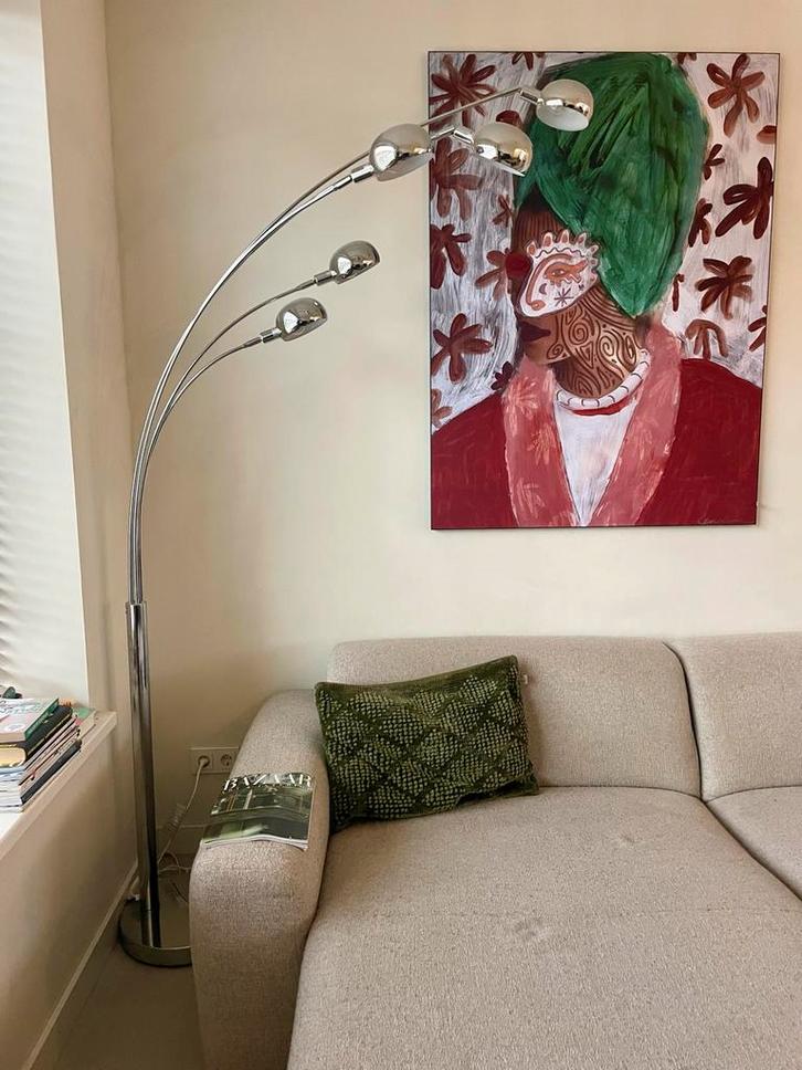 Nieuwe Designlamp incl. 5 lampen, Huis en Inrichting, Lampen | Vloerlampen, Nieuw, Minder dan 100 cm, Metaal, Ophalen