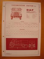 DAF A 1600 DD Technische Specificatie folder 1968 4x2 Kikker, Ophalen, Zo goed als nieuw, Overige merken, DAF Trucks