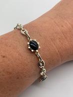 T797 Prachtige antieke zilveren armband, Ophalen of Verzenden, Zilver, Armband, Met edelsteen