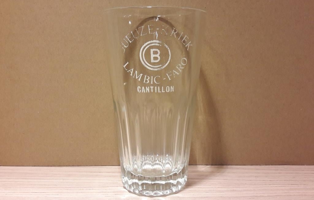Gueuze Kriek Lambic Faro glas van brouwerij Cantillon 3B, Verzenden, Gebruikt, Glas of Glazen, Overige merken