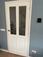 Binnendeur met glas, Doe-het-zelf en Verbouw, Deuren en Horren, Ophalen, Gebruikt, 80 tot 100 cm, Binnendeur