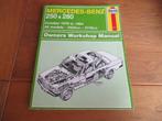 Haynes manual vraagbaak Mercedes 250, 280, 280 E W123 '76-84, Ophalen of Verzenden