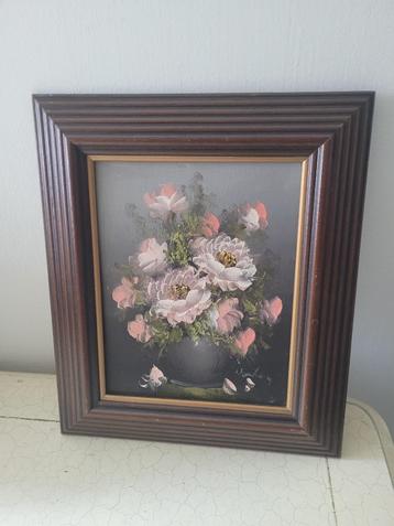 Vintage olieverf schilderijtje op doek foto 1 t/m 5 beschikbaar voor biedingen