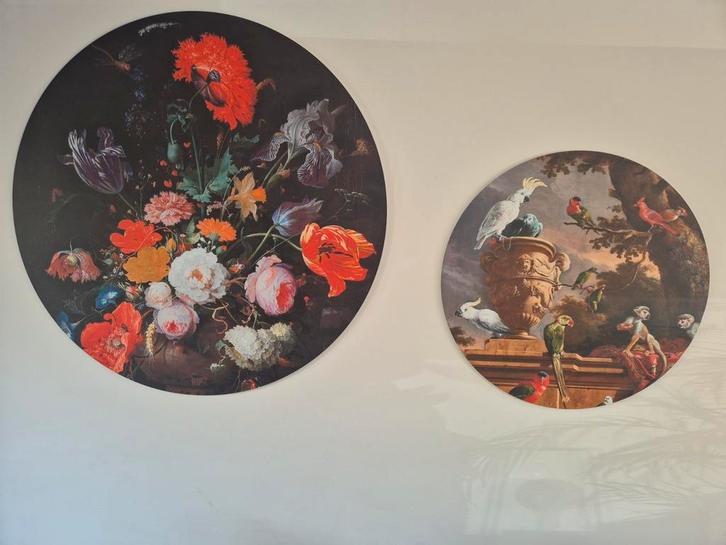 Grote Ronde Schilderijen - Samen of Los, Huis en Inrichting, Woonaccessoires | Schilderijen, Tekeningen en Foto's, Ophalen