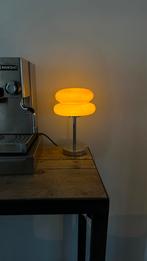 Oranje Macaron Glazen Tafel Lamp - Dimbaar, Huis en Inrichting, Lampen | Tafellampen, Ophalen, Zo goed als nieuw, Minder dan 50 cm