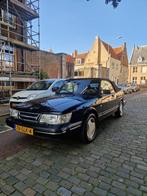 Saab 900 Turbo 2.0 16-valve 1987 Cabrio zwart, Auto's, Saab, Voorwielaandrijving, 1330 kg, Cabriolet, Zwart