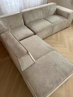 Beige ribstof bank., Huis en Inrichting, Banken | Complete zithoeken, Ophalen of Verzenden, Zo goed als nieuw