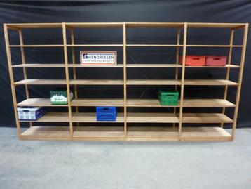 Houten Lundia stelling / legbordstelling diverse dieptes! beschikbaar voor biedingen