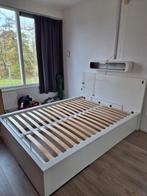 Ikea Malm bed 140x200 met lattenbodem, Huis en Inrichting, Ophalen, Gebruikt, Wit, Tweepersoons