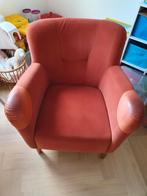 2 fauteuils in goede staat kleur terra / rood, Ophalen, Gebruikt, 50 tot 75 cm, Leer