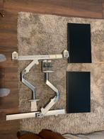HP E24 G4 Monitoren + Ergotron Dubbele Monitorarm, Computers en Software, Monitoren, Gaming, IPS, In hoogte verstelbaar, Ophalen of Verzenden