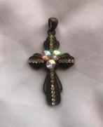 Kruisje met strass kettinghanger, Sieraden, Tassen en Uiterlijk, Kettinghangers, Overige materialen, Ophalen of Verzenden, Zo goed als nieuw
