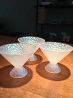 6 vintage ijscoupes Arcoroc vercors wit parelmoer, Antiek en Kunst, Antiek | Glas en Kristal, Ophalen of Verzenden