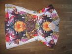 H&M oversized bloemen top korte mouw maat XS, H&M, Overige kleuren, Ophalen of Verzenden, Zo goed als nieuw