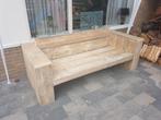 Mooie loungebank nieuw gemaakt van oud lijkend steigerhout, Steigerhout, Nieuw, Ophalen of Verzenden, Eettafel
