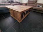 Bijzondere salonatfel vermoedelijk  eiekn of teak, Ophalen, Gebruikt, 50 tot 100 cm, 50 tot 75 cm