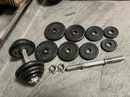 2 x verstelbare dumbells 15 kg dumbell set gewichten, Ophalen, Gebruikt, Schijven, 2 stsngen met sluiters