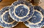 Booths British Scenery Borden Set Crème/Blauw, Huis en Inrichting, Keuken | Servies, Ophalen of Verzenden, Zo goed als nieuw, Bord(en)