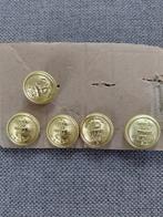 5 Vergulde Marine Knopen, Ophalen of Verzenden