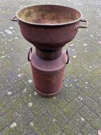 Mooie oude melkbus met zeef, Overige materialen, Gebruikt, Rond, Ophalen of Verzenden