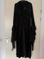 lange gothic jas vintage zwart velours kant vleermuismouw, Black Planet, Kostuum of Pak, Zwart, Maat 42/44 (L)