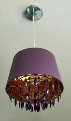 Paarse hanglamp, Huis en Inrichting, Ophalen of Verzenden, Zo goed als nieuw, Stof, Minder dan 50 cm