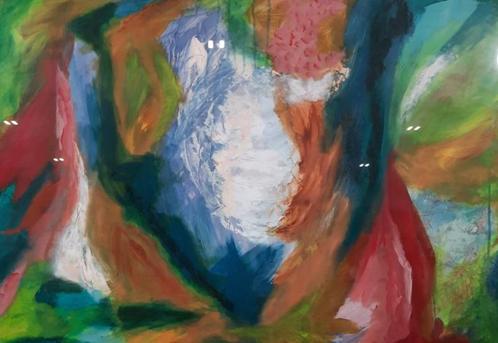 Kleurrijk Abstract Schilderij – Modern Interieur, Antiek en Kunst, Kunst | Schilderijen | Modern, Ophalen of Verzenden